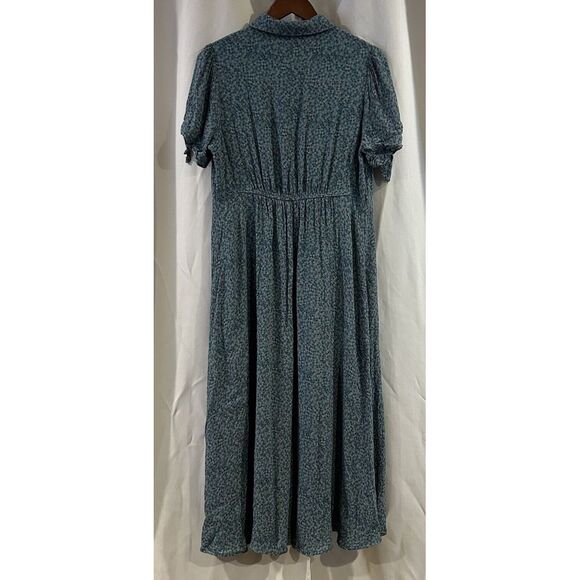 The Nines by Hatch Blue Floral Print Maternity‎ Midi Dress Size XL - Picture 3 of 5